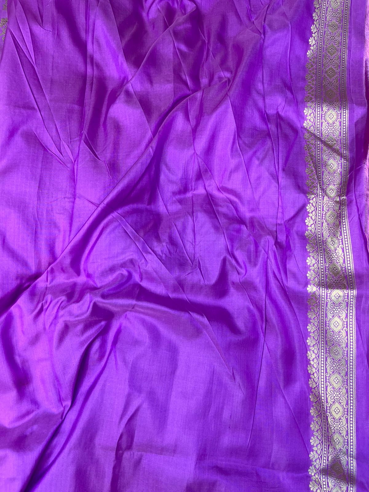 Imperial Lavender Pure Katan Silk Banarasi Masterpiece Featuring Multi-Color Meena Artistry