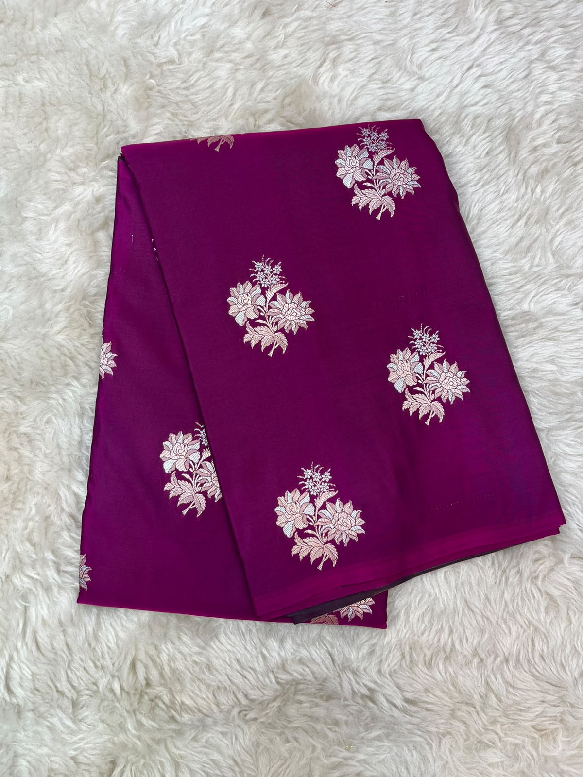 Royal Magenta Mashru Silk Saree featuring Traditional Sonarupa Buta and Jaal Pallu