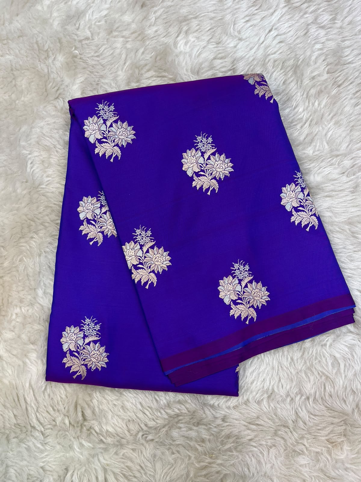 Royal Purple Mashru Silk Saree featuring Traditional Sonarupa Buta and Jaal Pallu