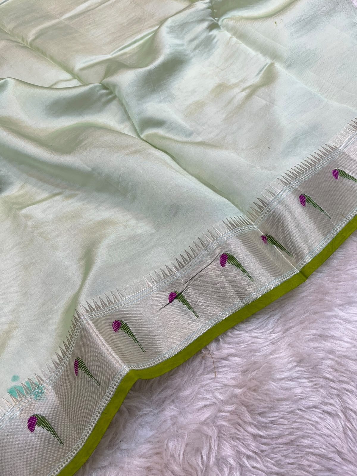 Premium Pure Rangkat Mango Silk Banarasi Saree with Traditional Multicolour Woven Design